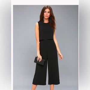 Lulu’s Black Sleeveless Jumpsuit